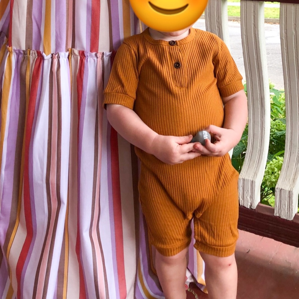 One piece Mustard colored outfit